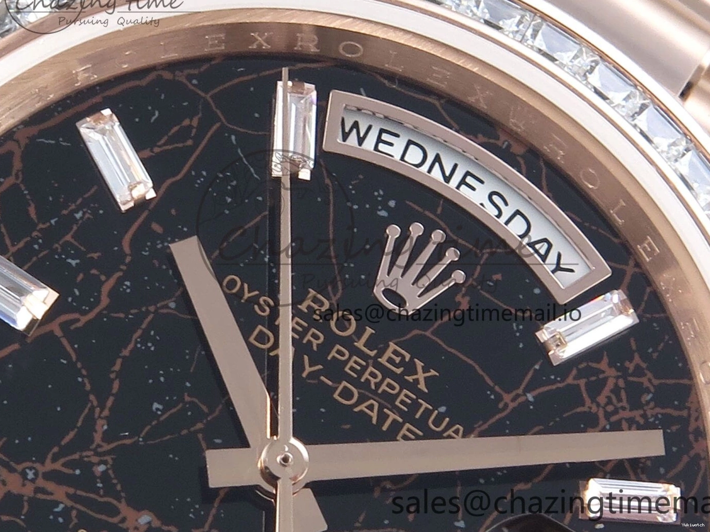 V5 DayDate Slate QF 40 Diamonds Eisenkiesel Weight) 1:1 Bracelet President Dial Bezel Edition on (Gain RG A2836 Best 0205